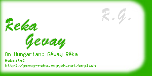 reka gevay business card