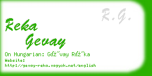 reka gevay business card